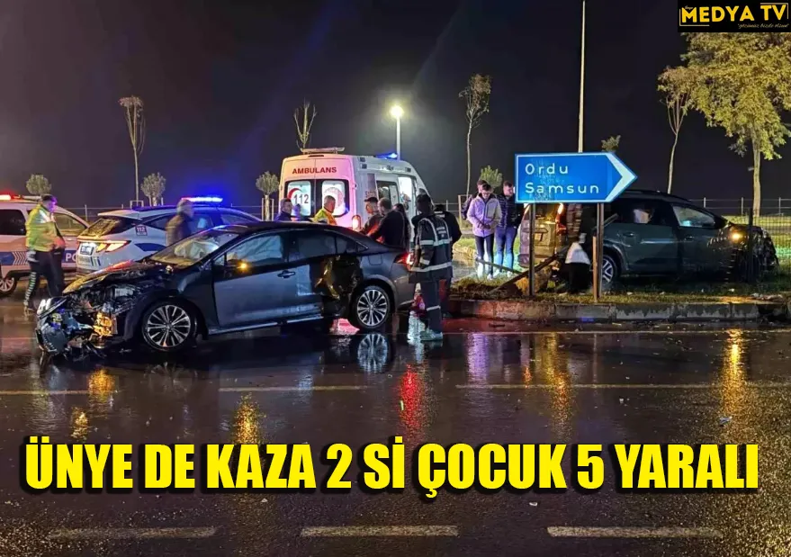 ÜNYE DE KAZA 2 Sİ ÇOCUK 5 YARALI