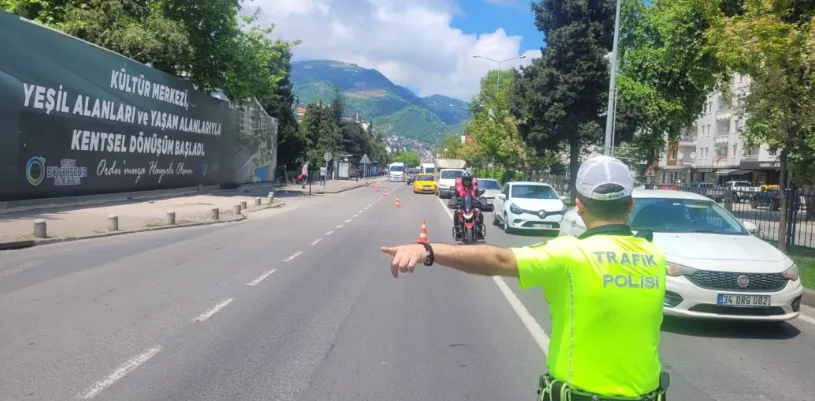 43 araç trafikten men edildi