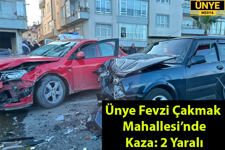 Ünye Fevzi Çakmak Mahallesi’nde Kaza: 2 Yaralı