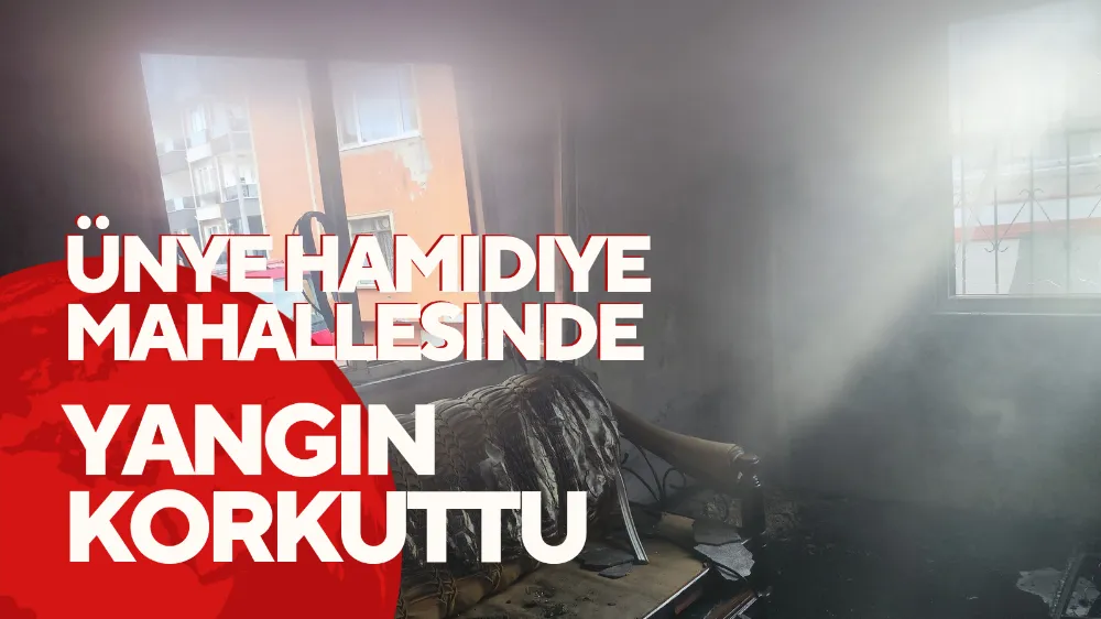 Ünye’de Metruk Binada Korkutan Yangın