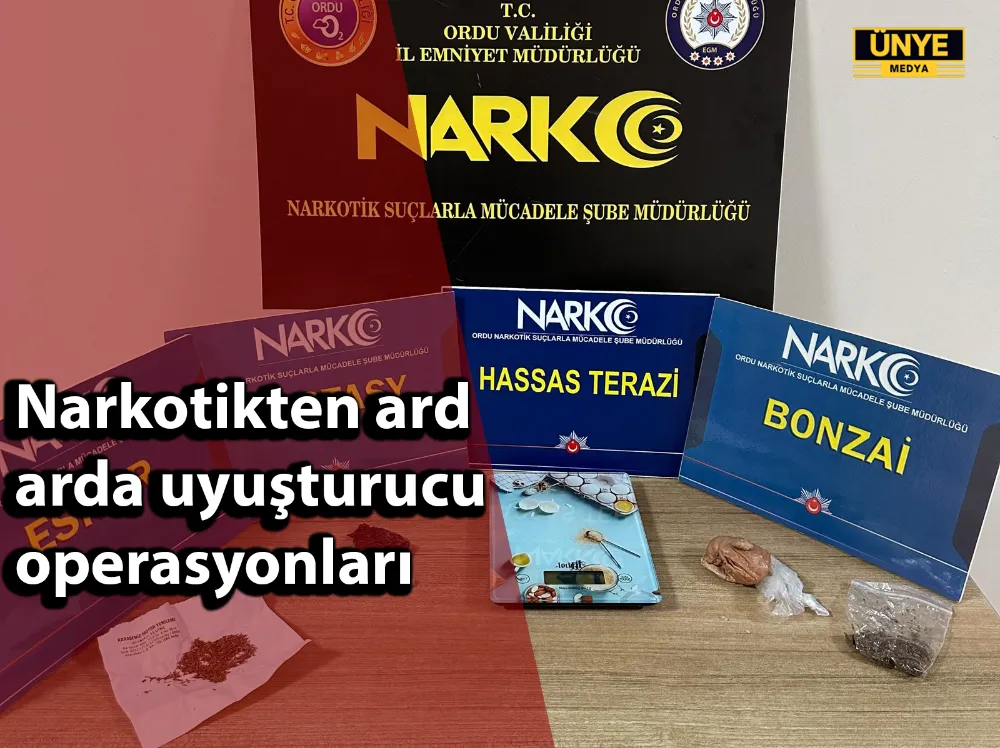 Narkotikten ard arda uyuşturucu operasyonları