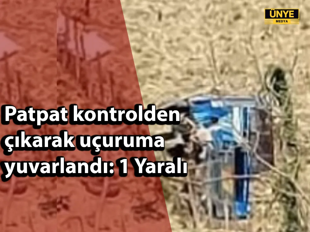 Patpat kontrolden çıkarak uçuruma yuvarlandı: 1 Yaralı 