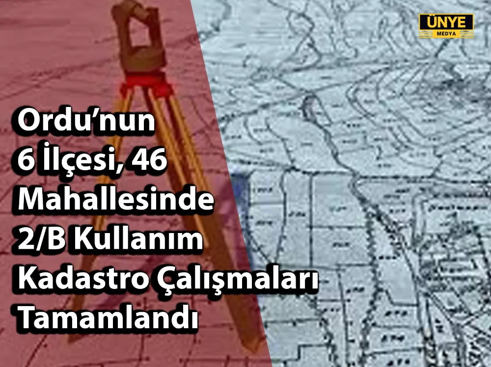 Ordu’nun 6 İlçesi, 46 Mahallesinde 2/B Kullanım Kadastro Çalışmaları Tamamlandı